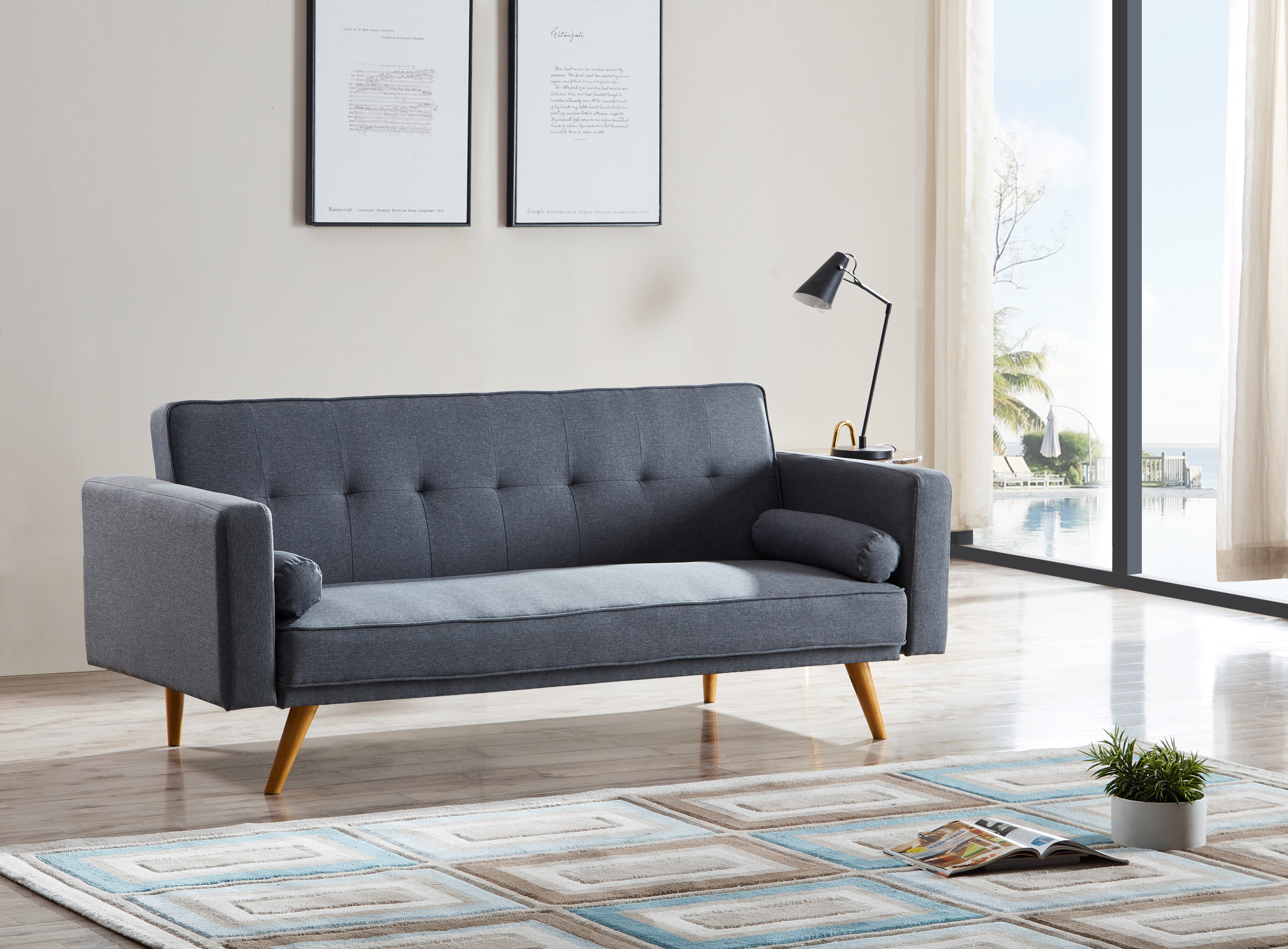 17 Stories Miami 3 Seater Clic Clac Sofa Bed Reviews Wayfair Co Uk Miami 3 Seater Clic Clac Sofa Bed