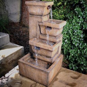 Resin Ashboro Zen Fountain with Light