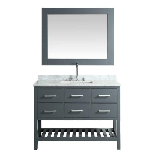 London Cambridge 48 Single Bathroom Vanity Set with Mirror by dCOR design