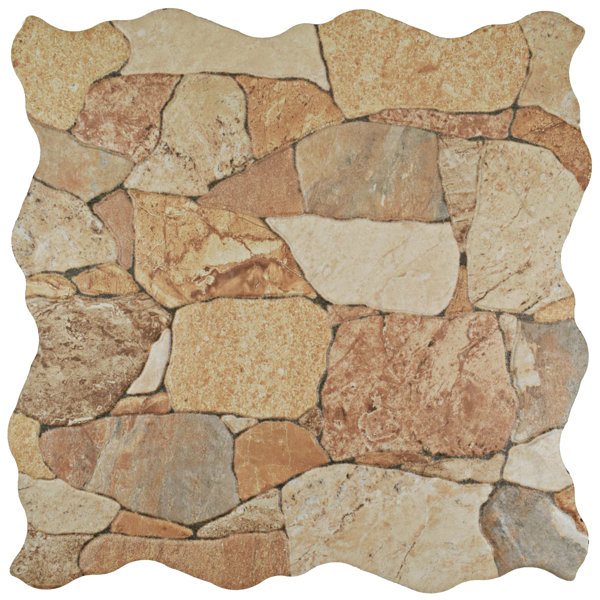 Atticas Random Sized Ceramic Splitface Tile in Beige by EliteTile