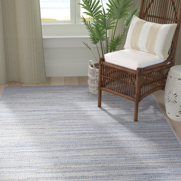 Lorenzo Taupe/Champagne/Blue Indoor/Outdoor Area Rug by Langley Street