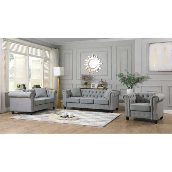 Dawley 3 Piece Living Room Set By Alcott Hill Discount