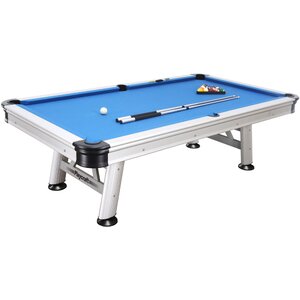 Extera Outdoor 8' Pool Table with Playing Equipment