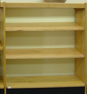 Open Back Single Face Shelf Standard Bookcase By W.C. Heller