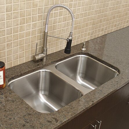 A Line By Advance Tabco Double Bowl Undermount Kitchen Sink Wayfair