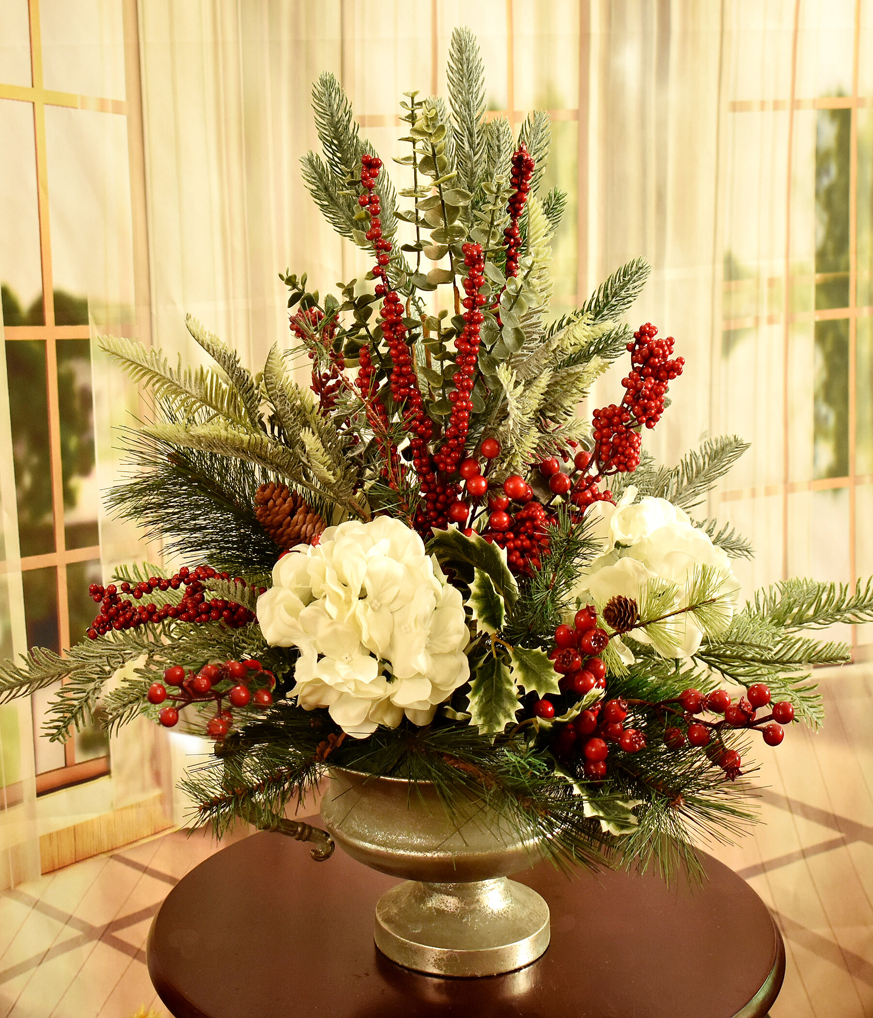 The Holiday Aisle Mixed Centerpieces In Vase Wayfair