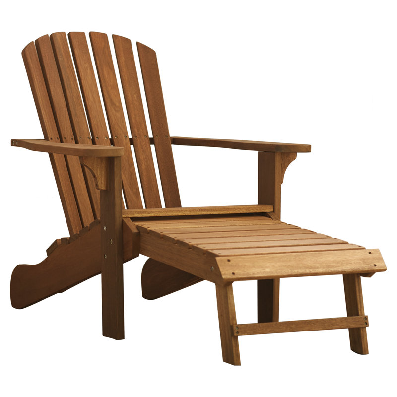 Solid Wood Adirondack Chair with Ottoman & Reviews Joss & Main