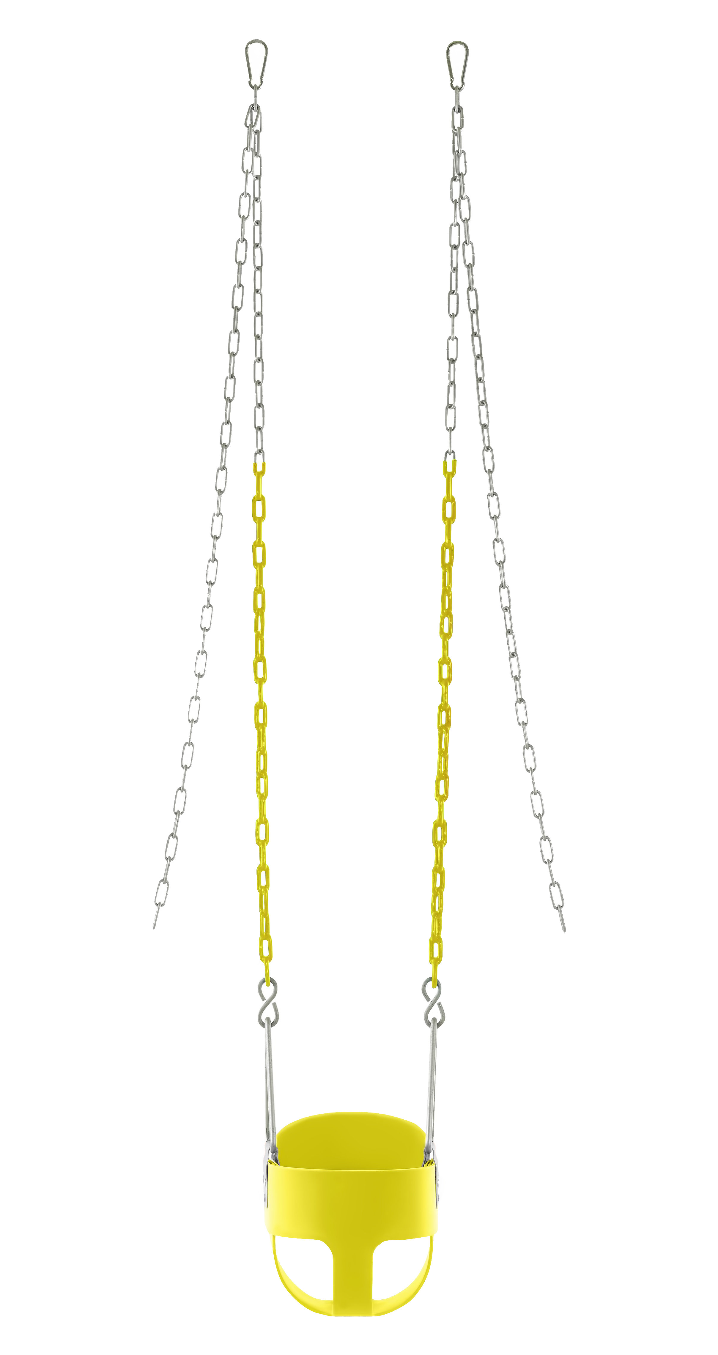 grey and yellow baby swing