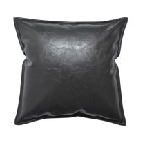 gray leather pillows