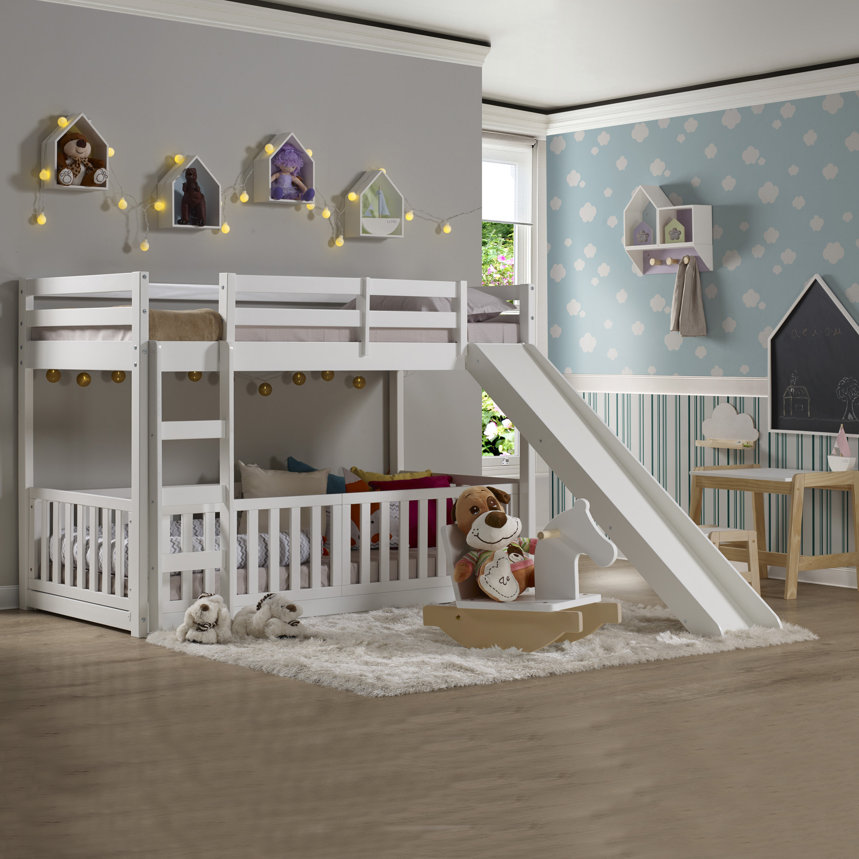 crib and twin bunk bed