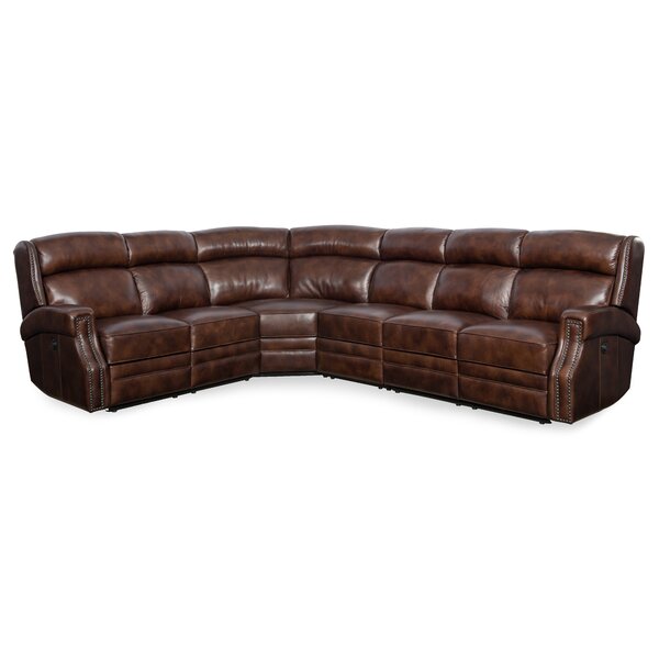 Skakli Leather Right Hand Facing Reclining Sectional By Winston Porter