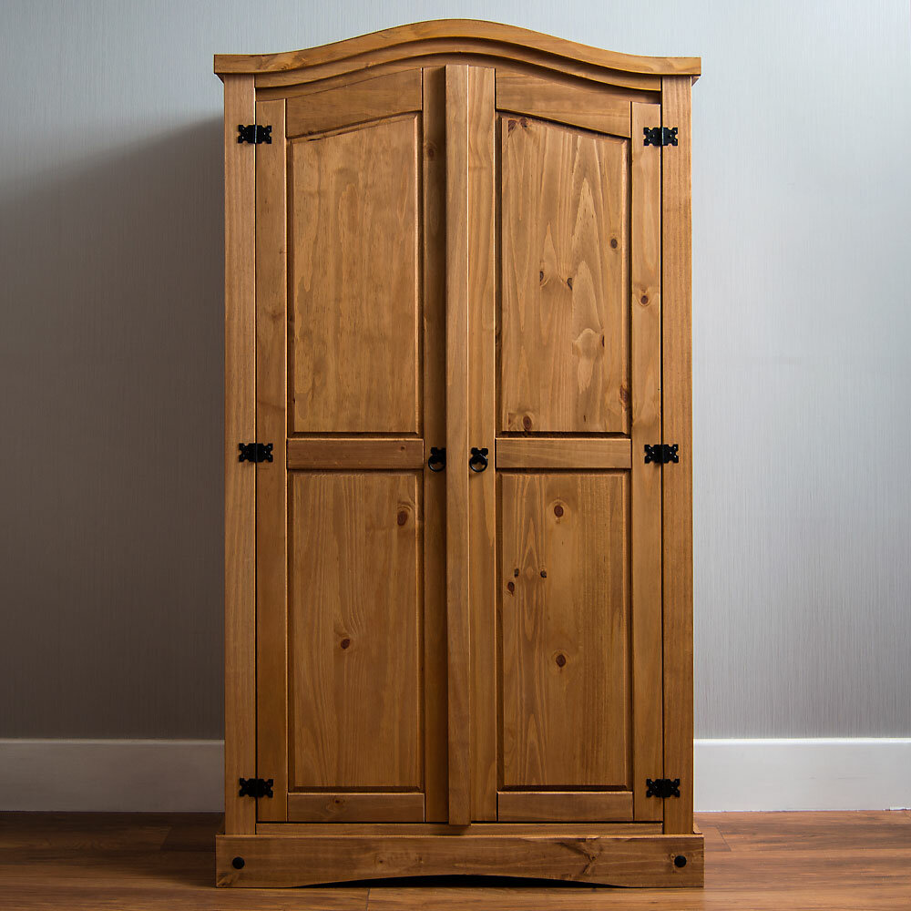 Union Rustic Doe Solid Pine Wood 2 Door Wardrobe Reviews