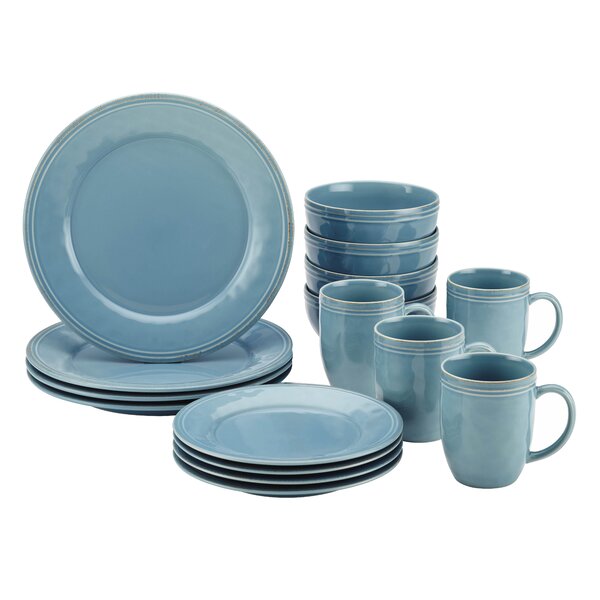Cucina 16 Piece Dinnerware Set, Service for 4 by Rachael Ray