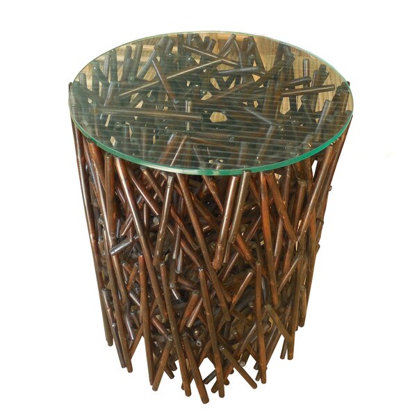 Lefkoniko Maze Bamboo End Table By Bay Isle Home