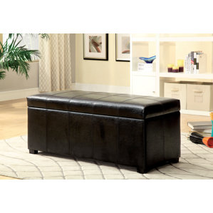 Alberta Leather Storage Bench by Hokku Designs