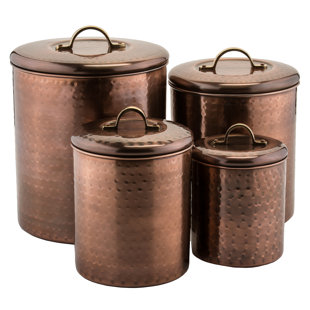 Kitchen Canisters Jars You Ll Love Wayfair Russet 4 Piece Kitchen Canister Set