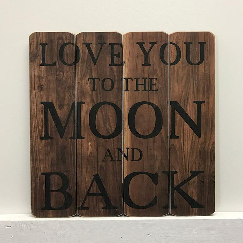 Winston Porter Love You To The Moon And Back Wooden Sign Wall Decor Wayfair