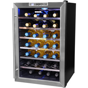 Wine Cooler Cabinet Furniture Wayfair 28 Bottle Single Zone Freestanding Wine Cooler