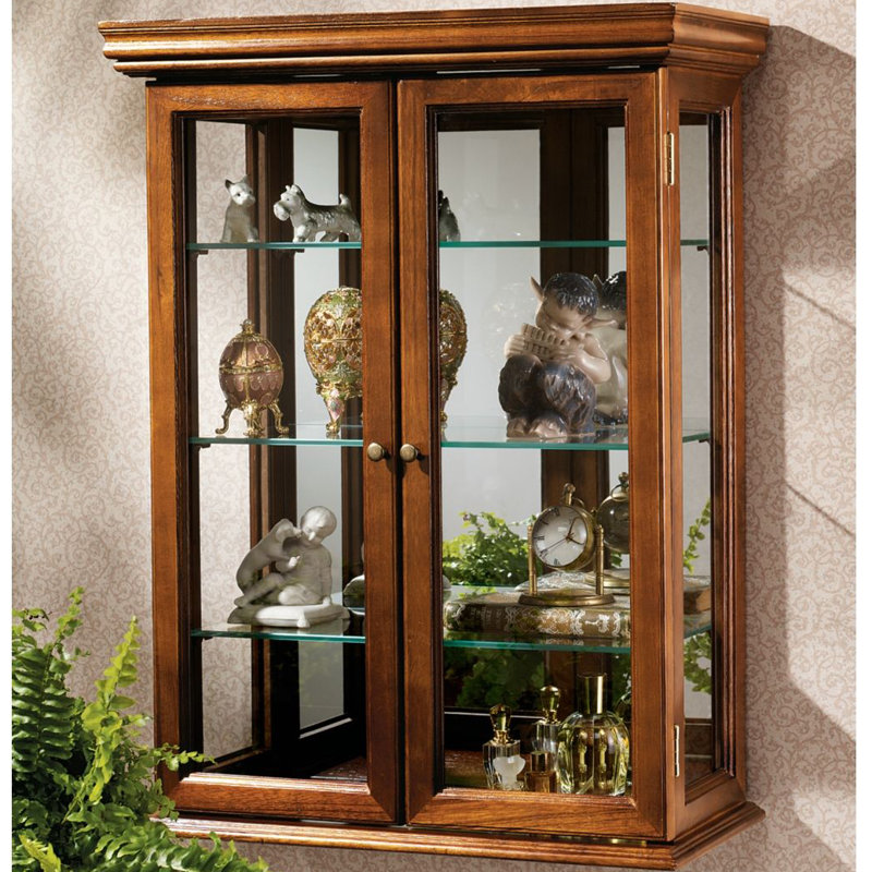 Fleur De Lis Living Kimberley Wall Mounted Curio Cabinet Reviews Kimberley Wall Mounted Curio Cabinet