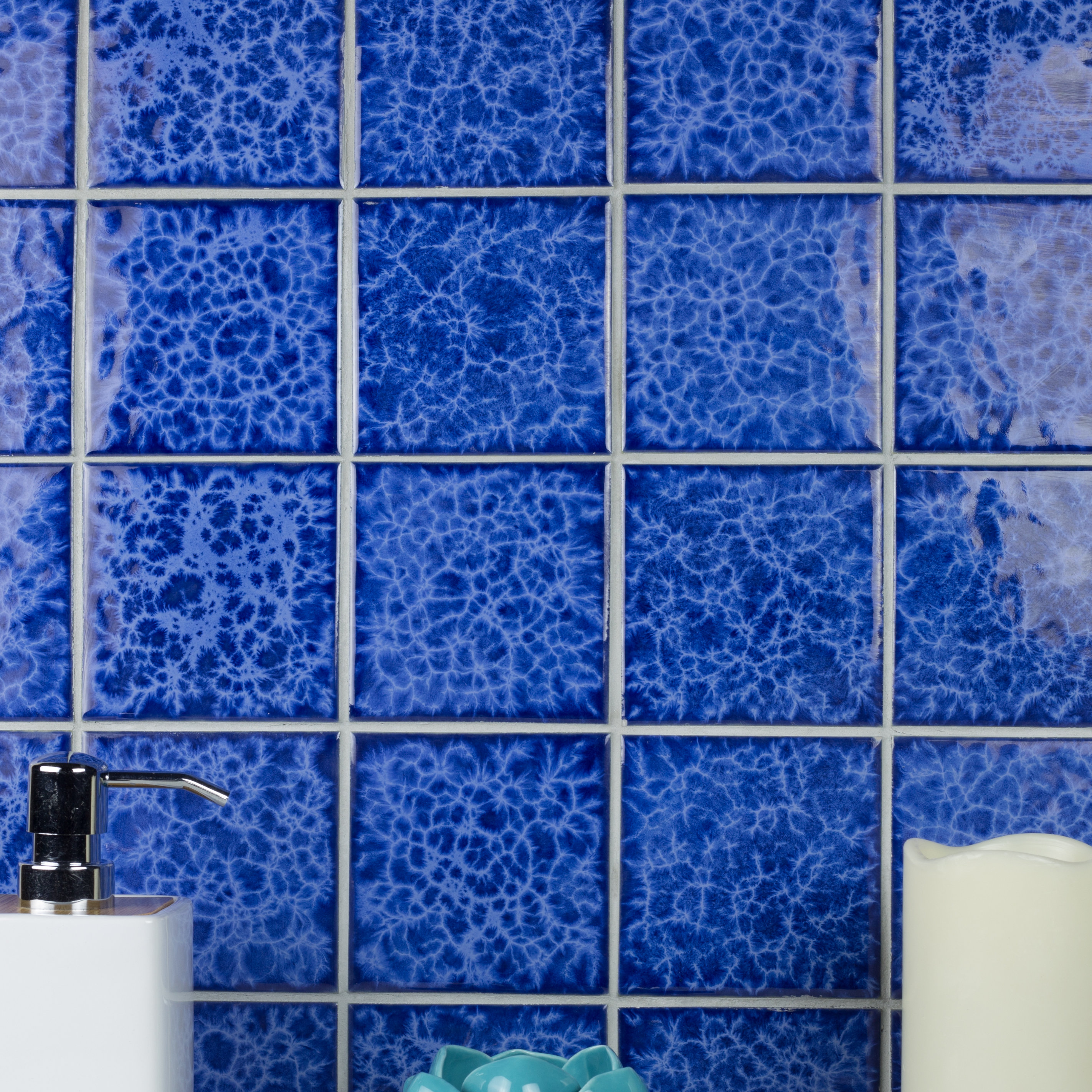 Abolos Monet Swimming Pool Series 4 X Porcelain Mosaic Tile Wayfair Porcelain Mosaic Tile