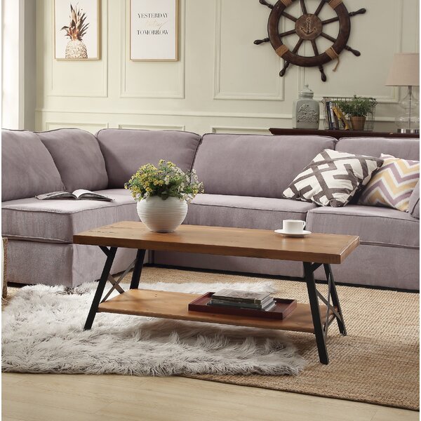 Lismore Trestle Coffee Table With Storage By Gracie Oaks