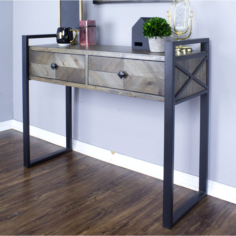 17 Stories Delphine 2 Drawer Console Table Reviews Wayfair