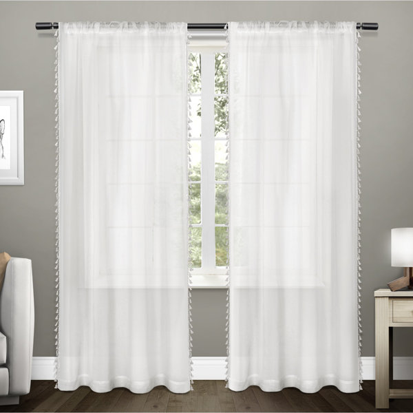Royal Velvet Plaza Ascot Rod Pocket Valance With Tassel 40 W x 23 L Cons Blue