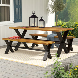 Teak Patio Furniture You Ll Love Wayfair Petronella 3 Piece Teak Dining Set