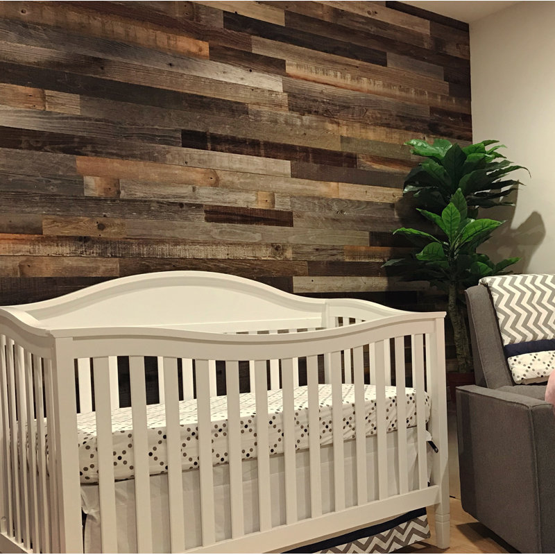 Plankandmill 3 Reclaimed Barnwood L And Stick Wall Paneling In 3 Reclaimed Barnwood L And Stick Wall Paneling In Mixed Gray Brown
