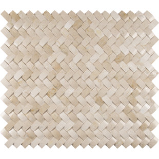 Marble Tile You Ll Love Wayfair Crema Herringbone Arched 1 X 3 Marble Mosaic Tile In Beige