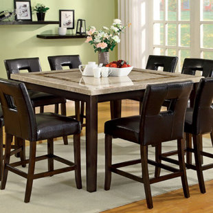Marble Kitchen Dining Tables You Ll Love Wayfair Riter Marble Top Counter Height Dining Table