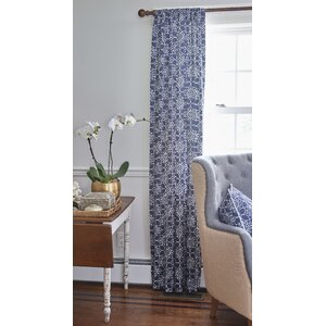 Charleston Nature/Floral Blackout Rod Pocket Single Curtain Panel