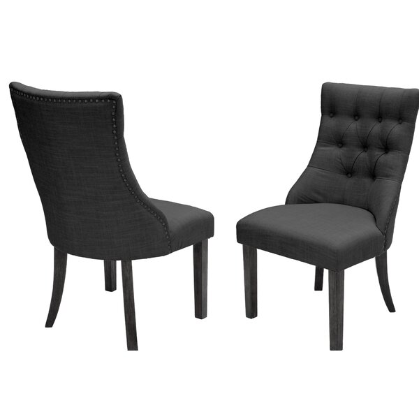 Rousseau Upholstered Dining Chair (Set Of 2) By Canora Grey