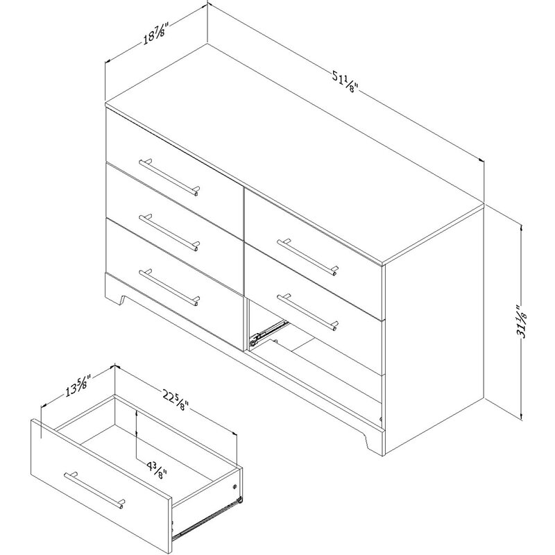 South Shore Primo 6 Drawer Dresser Reviews Wayfair