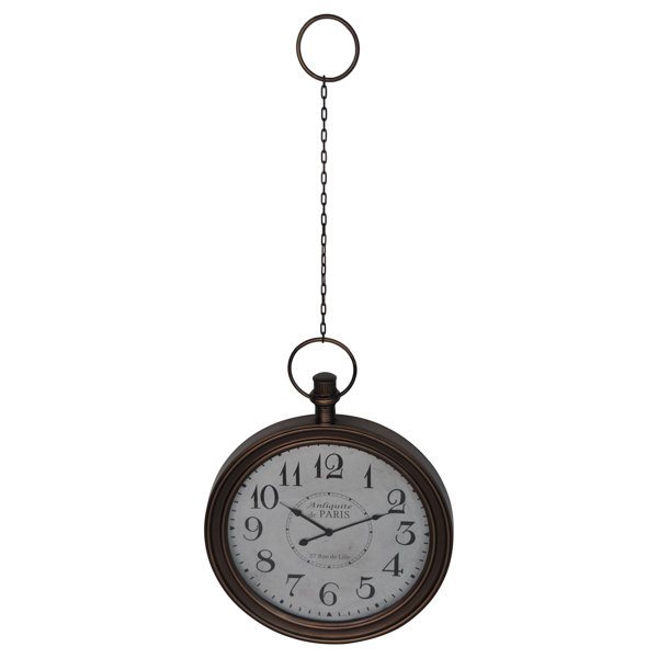 Large Pocket Watch Wall Clock Wayfair The pocket watch wall clock is both function and style.