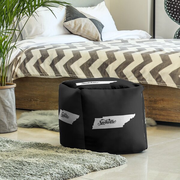 Nashville Tennessee Cube Ottoman By East Urban Home