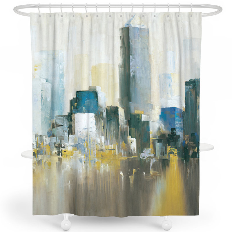 Ebern Designs Deering New York City Oil Painting Single Shower
