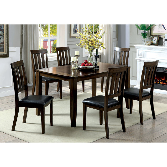Millwood Pines Devon Wooden 7 Piece Counter Height Dining Table