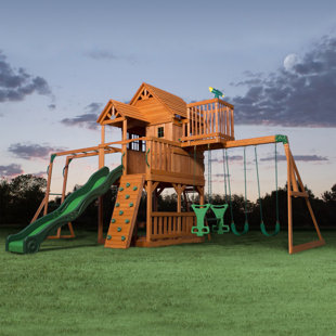 swing set with glider seat