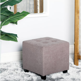 Ottoman 20 Inches High Wayfair Ca Contemporary 14 X Inch Square Grey Pouf