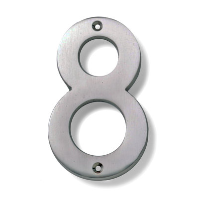 4 House Number Six Hamilton Decorative Color Brushed Nickel Number 8