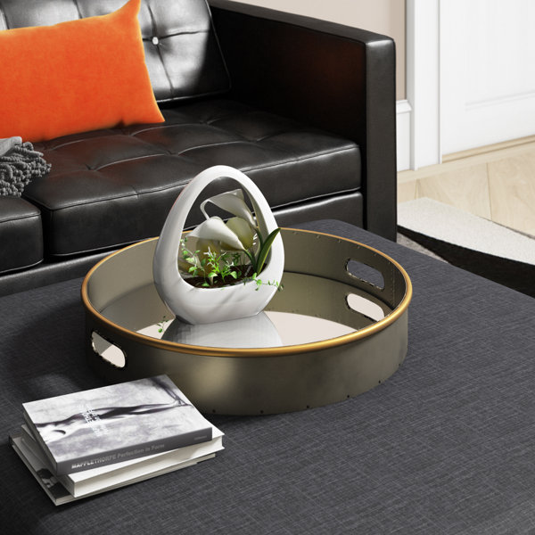 Mclin Mirror Bottom Ottoman Coffee Table Tray Mclin Mirror Bottom Ottoman Coffee Table Tray