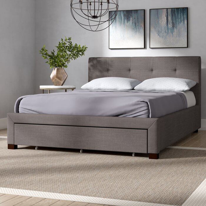 Latitude Run Mizuno Upholstered Storage Platform Bed & Reviews | Wayfair