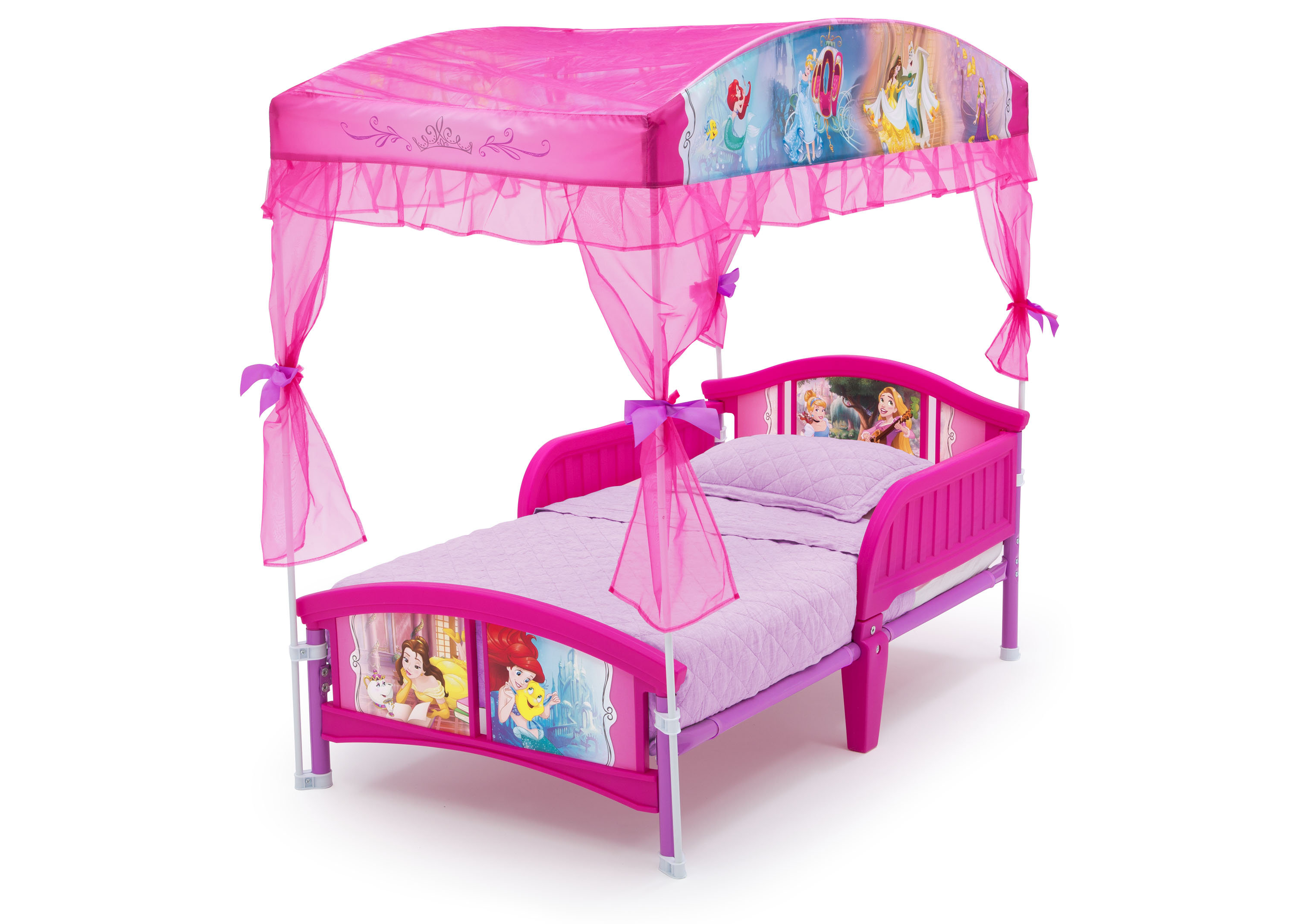 Delta Children Disney Princess Toddler Canopy Bed Reviews Wayfair