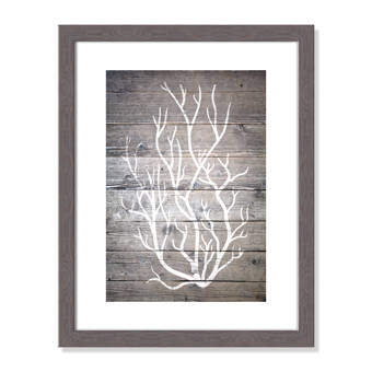 Highland Dunes Coral Framed Graphic Art Print Wayfair