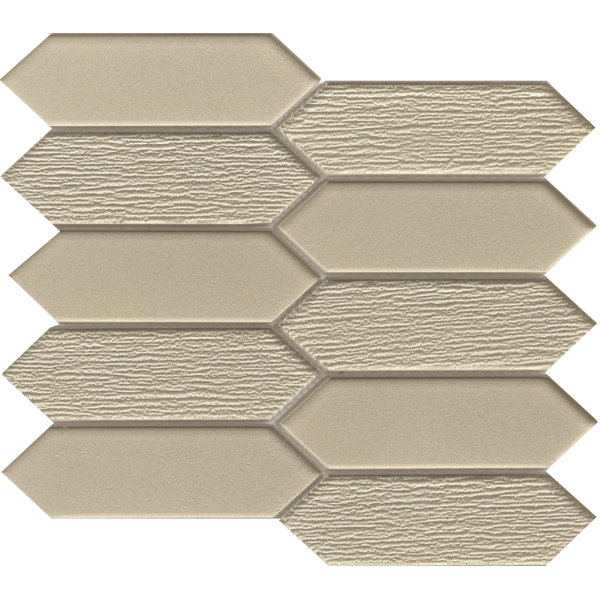 Picket 2 x 4 Glass Mosaic Tile in Brown by Emser Tile