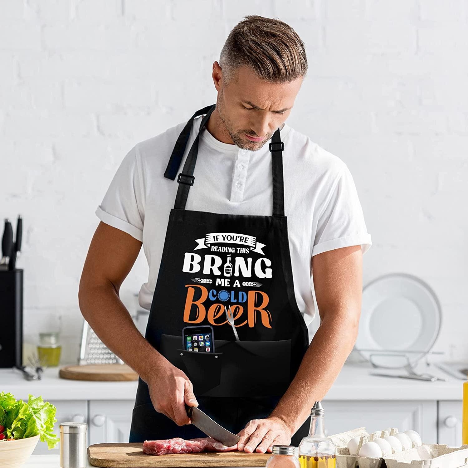 Novelty BBQ Apron Funny Cooking Kitchen Chefs Gifts Real Men Don't Use Recipes