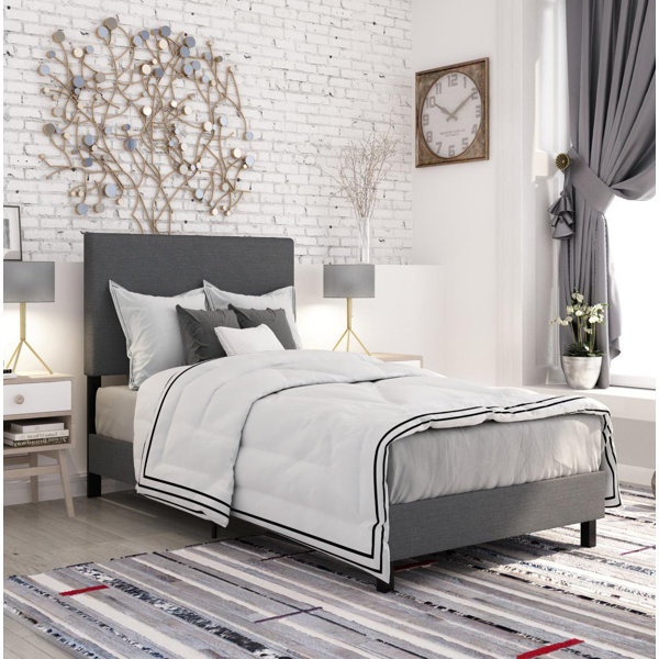 Pulliam Upholstered Panel Bed by Wrought Studio