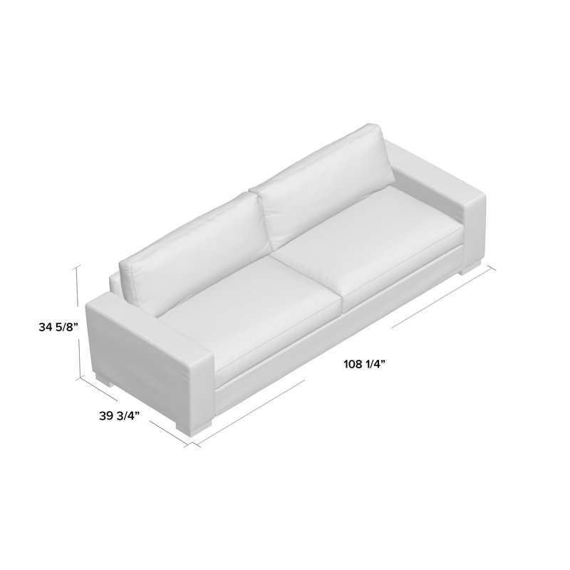 Cammarata Cotton 108 26 Square Arm Sofa Reviews Joss Main Cammarata Cotton 108 26 Square Arm