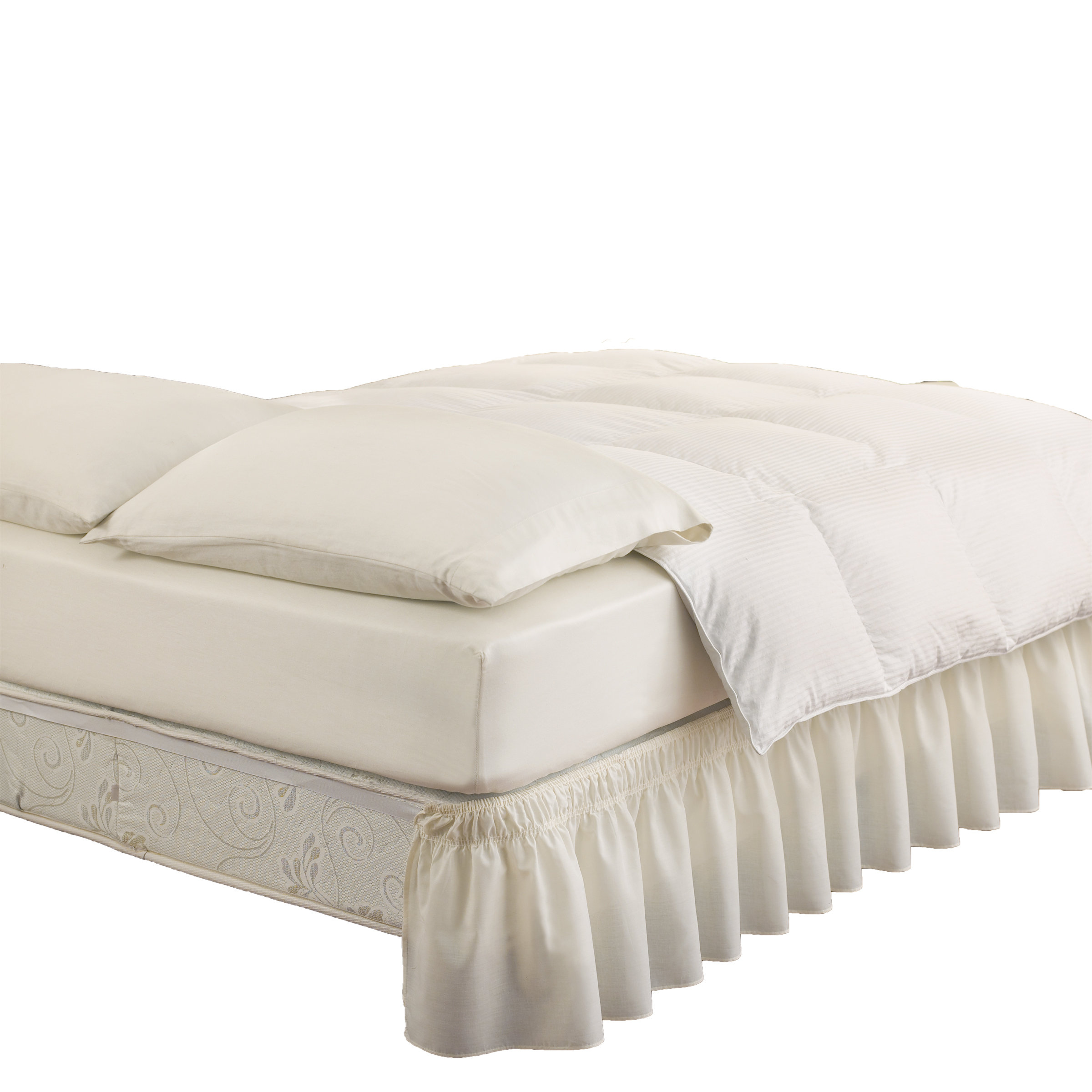 Easy Fit Easyfit Wrap Around Solid Ruffled 15 Bed Skirt